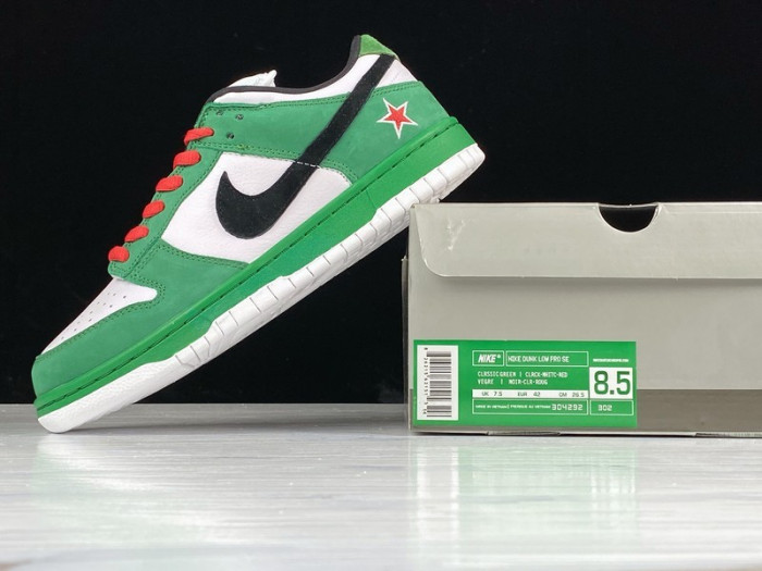 nike dunk sb low heineken - 304292-302