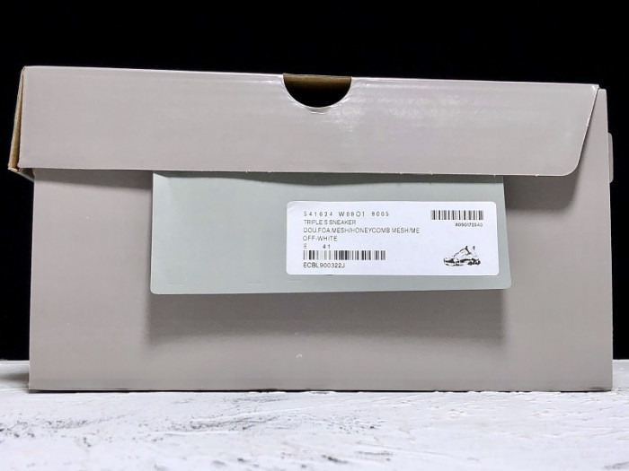 bl triple s trainers clear sole gold and white 541624 w09o1 9005