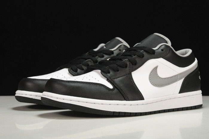 jordan 1 low black white grey - 553558-040