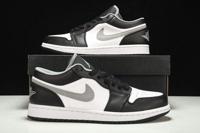 jordan 1 low black white grey - 553558-040