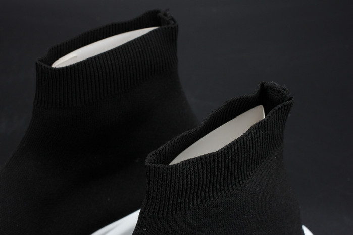 bl stretch mesh high top sneaker black white