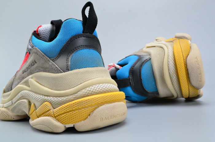 bl triple s trainer red/ blue/ yellof 490673-w06e3-4365