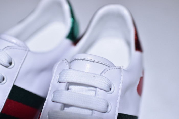 gc ace embroidered low-top sneaker with red heart womens